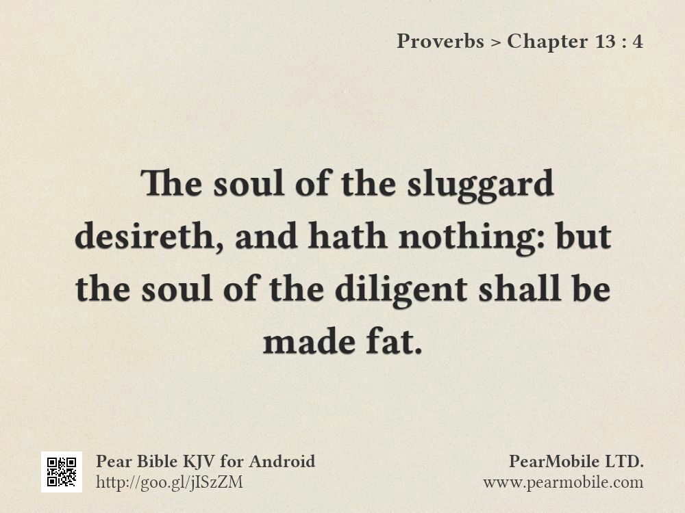 Proverbs, Chapter 13:4